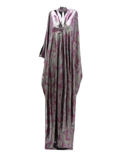 Gemy Maalouf V-neckline Loose Design Dress - Long Dresses In Grey
