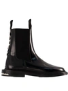 Toga Virilis Stud-embellished Leather Ankle Boots In Black