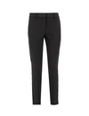 ERMANNO SCERVINO BLACK TAILORED CUT TROUSERS WITH HIGH WAIST AND STRAIGHT LEGS