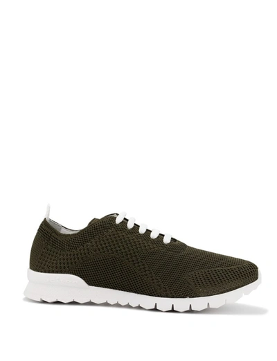 KITON GREEN KNITTED FABRIC ''FIT'' RUNNERS