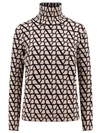 VALENTINO VIRGIN WOOL SWEATER WITH TOILE ICONOGRAPHE MOTIF