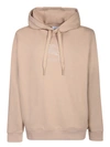 BURBERRY BEIGE HOODIE WITH EMBROIDERED EQUESTRIAN KNIGHT LOGO
