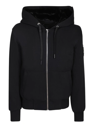 Moose Knuckles Classic Bunny Hoodie In Black