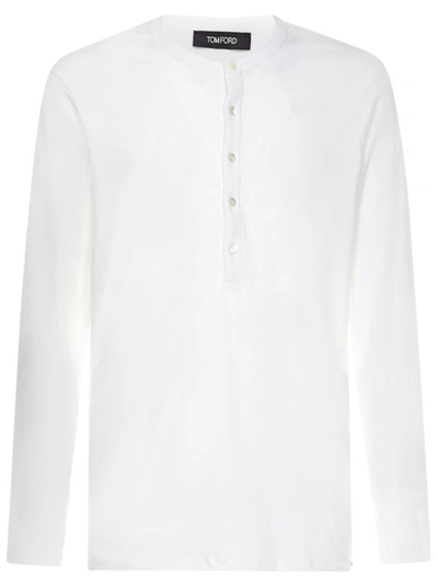 TOM FORD TOM FORD LONG-SLEEVED HENLEY T-SHIRT