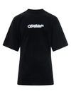 Off-white Blurred Logo-print T-shirt In Black