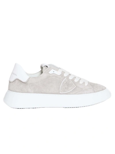 Philippe Model Gray Suede Sneakers In Grey