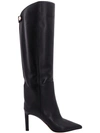 Jimmy Choo Elegant Black Calf Leather Heeled Boots In Black