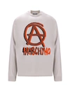 MOSCHINO COTTON T-SHIRT WITH ANARCHY LOGO