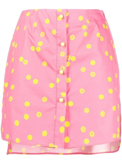 Chiara Ferragni Tennis-ball Print Mini Skirt In Pink