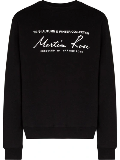 Martine Rose Logo Print Sweatshirt In Black