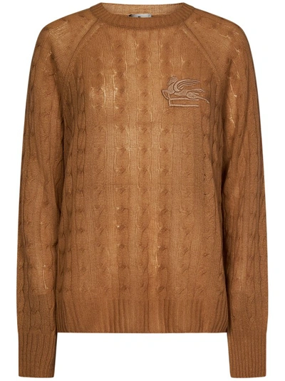 Etro Brown Loose-fit Cashmere Pullover