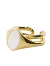 CHARLOTTE CHESNAIS INITIAL SIGNET RING - SILVER - GOLD