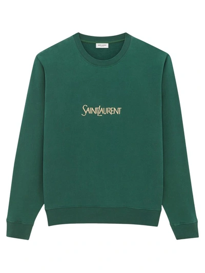 Saint Laurent Green Printed Sweatshirt