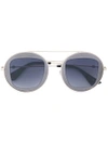 GUCCI ROUND METAL FRAME SUNGLASSES,GG0105S12143292