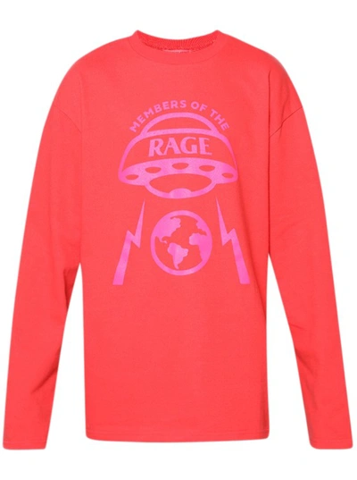 Members Of The Rage Brand-print Regular-fit Cotton-jersey T-shirt In Red