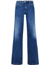 Liu •jo Flared High Waist Denim Jeans Trousers In Blue