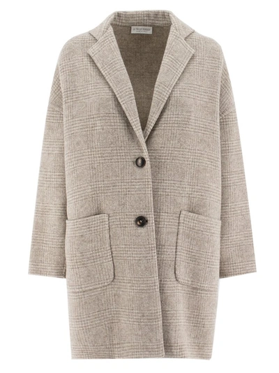 LE TRICOT PERUGIA GREY SINGLE BREASTED COAT