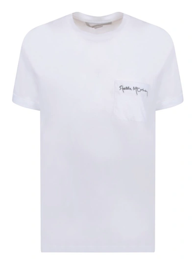 Stella Mccartney T-shirt With Logo Embroidery In White