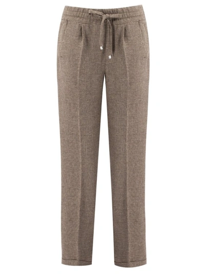 Kiton Soft Virgin Wool Brown Trousers