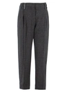 Brunello Cucinelli Grey Slouchy Trousers In Black