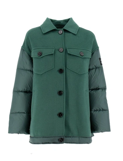 Ermanno Scervino Green Hybrid Down Jacket