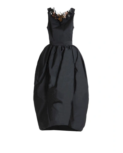 Gemy Maalouf Balloon-like Midi Dress - Midi Dresses In Black
