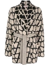 VALENTINO BEIGE KNITTED WOOL COAT