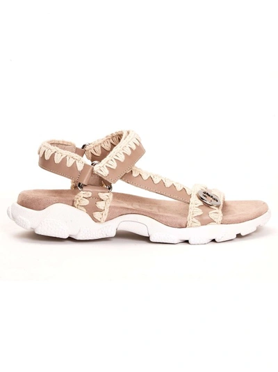 Mou Nude Leather Sports Sandal In Neutrals