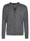 Dsquared2 V-neck Fine-knit Cardigan In Grey