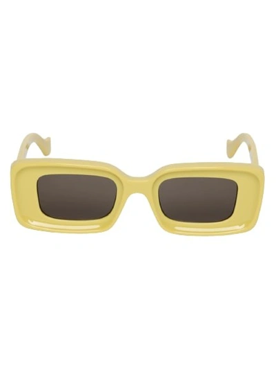 Loewe Chunky Anagram Sunglasses In Yellow