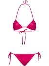 Attico Triangle Cup Side-tie Bikini In Pink