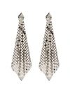 Rabanne Silver Butterfly Fastening Earrings In Silver