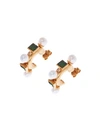 Alighieri Women's The Traveler's Path 24k-gold-plated, Tourmaline, & Freshwater Pearl Hoop Earrings In Not Applicable