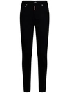 Dsquared2 Honey High-waisted Twiggy Denims In Black