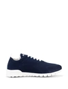 KITON BLUE KNITTED FABRIC ''FIT'' RUNNERS
