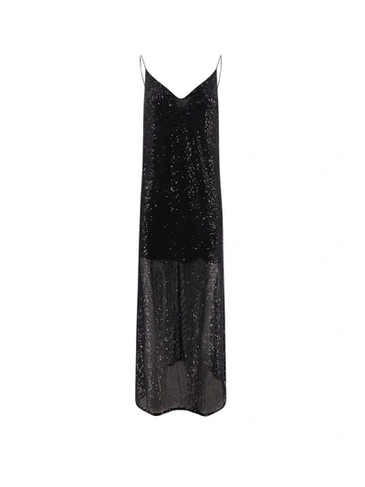 THE NINA STUDIO LONG DRESS WITH ALL-OVER SEQUINS