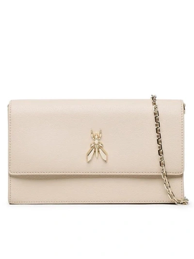 Patrizia Pepe Fly Ceremony Leather Bag In Neutrals