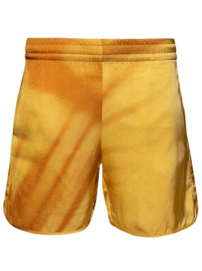 Blue Sky Inn Shadow Print Shorts In Gold