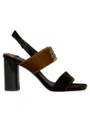 Tory Burch Woman Sandals Dark Brown Size 10 Textile Fibers In Green