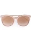 STELLA MCCARTNEY LIGHT PINK AND GOLD TONE CHAIN TRIMMED SUNGLASSES,482565S000112122772