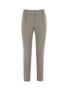 LE TRICOT PERUGIA MIDDLE GREY VISCOSE TROUSERS