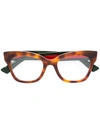 GUCCI tortoiseshell square glasses,GG0060O11942680