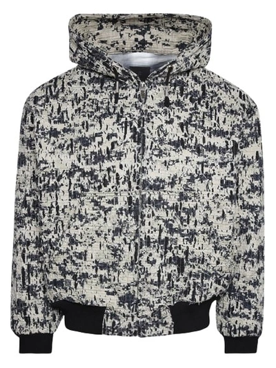 Givenchy Lined Denim Hoodie In Grey