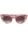 THIERRY LASRY PATTERNED CAT EYE SUNGLASSES,HEDV12512156897