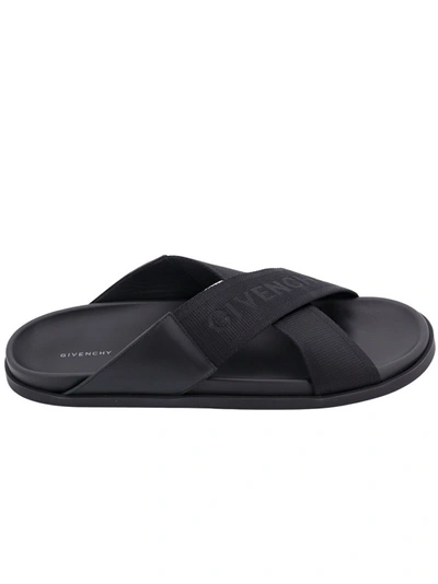 Givenchy Webbing Sandals In Black