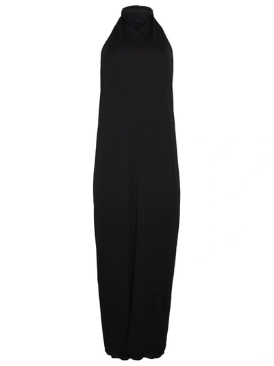 The Row Brynlee Jersey Open Back Long Dress In Black