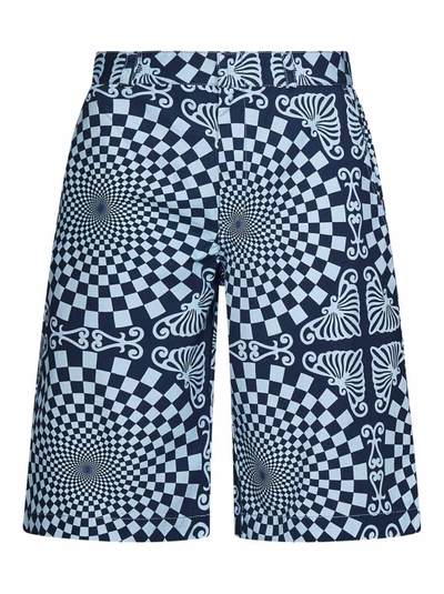 Bluemarble Folk Checkerboard Print Shorts In Blue