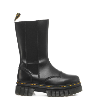 Dr. Martens' Audrick Tall Nappa Leather Boots In Black