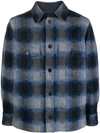 ISABEL MARANT BLUE BUTTON DOWN CHECK PATTERN JACKET
