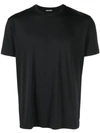 Tom Ford Black Basic Crewneck T-shirt With Tonal Stitching In Cotton Blend Man In Black